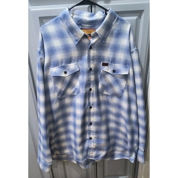 Blue Saks Fifth Avenue Other - Dixxon Lanukai Blue White Flannel Long Sleeve Button up Shirt 3xl